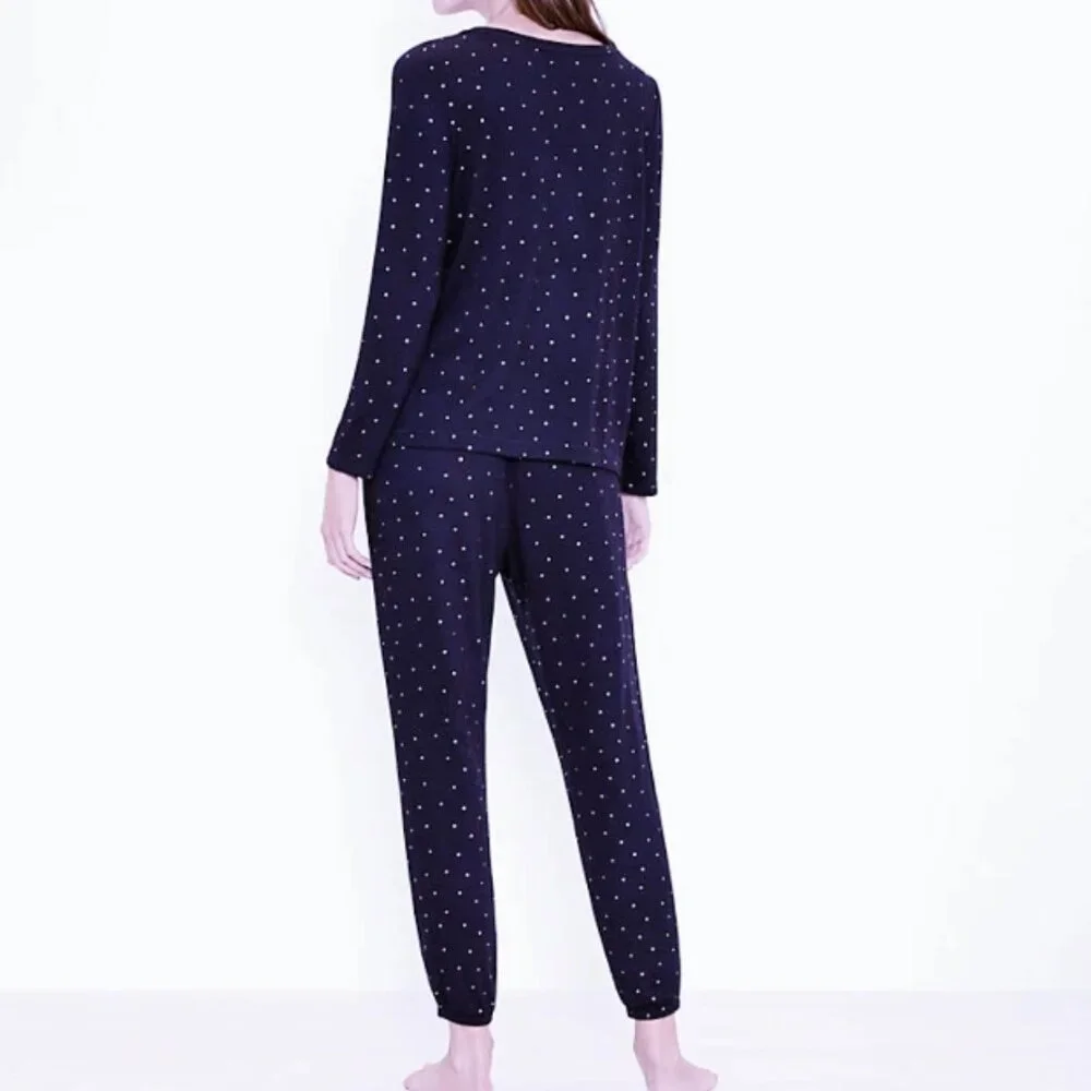 NWT! LOFT 2pc Shimmer Dot Pajama Set, size S (fits S/M) - Picture 2 of 9